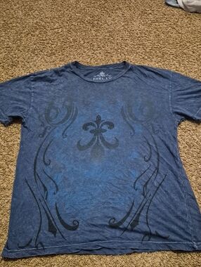 Helix Navy Blue Short Sleeve Graphic Crew Tee